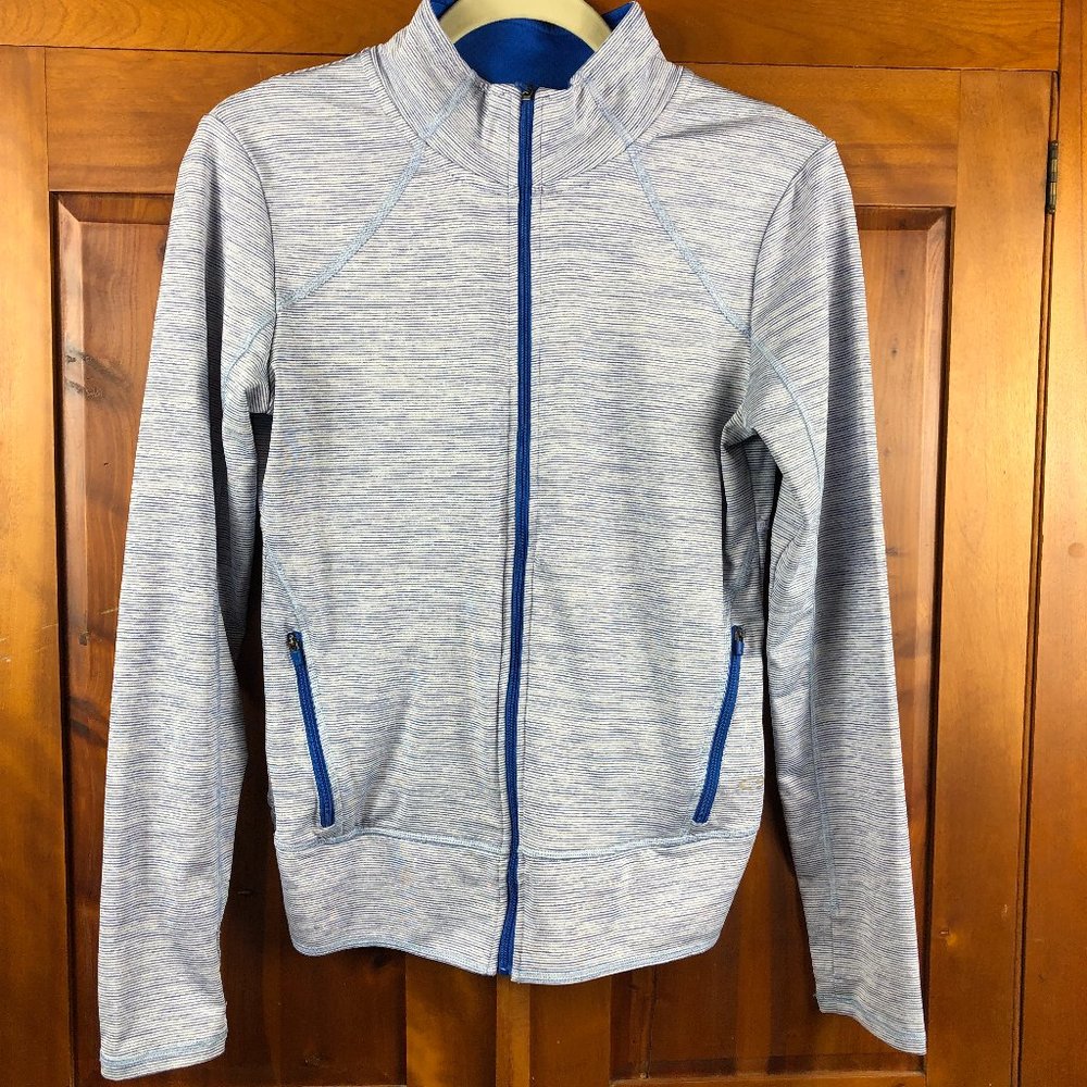 C9 Champion Blue Duo Dry Full Zip Performance Activewear Jacket Athleisure Gym